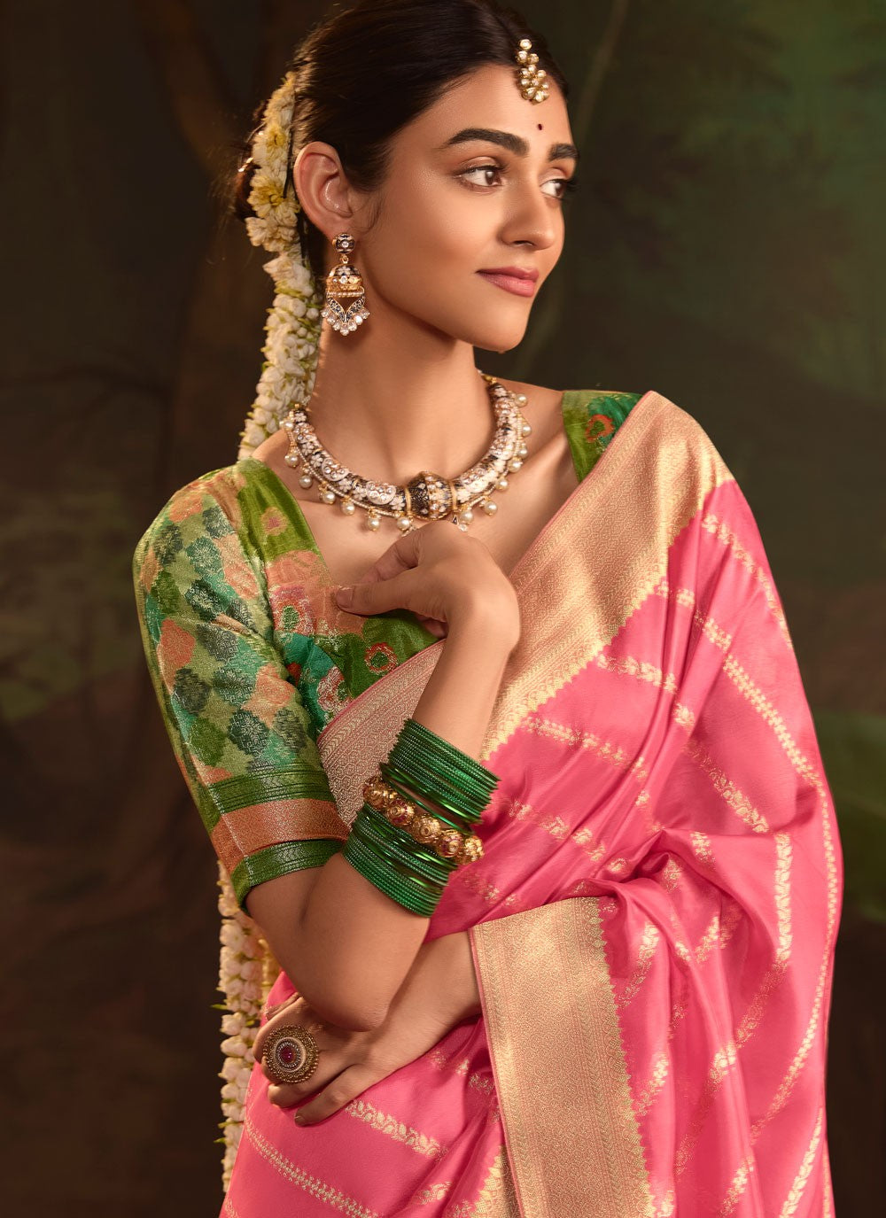 Weaving Zari Pure Dola Saree - S12085