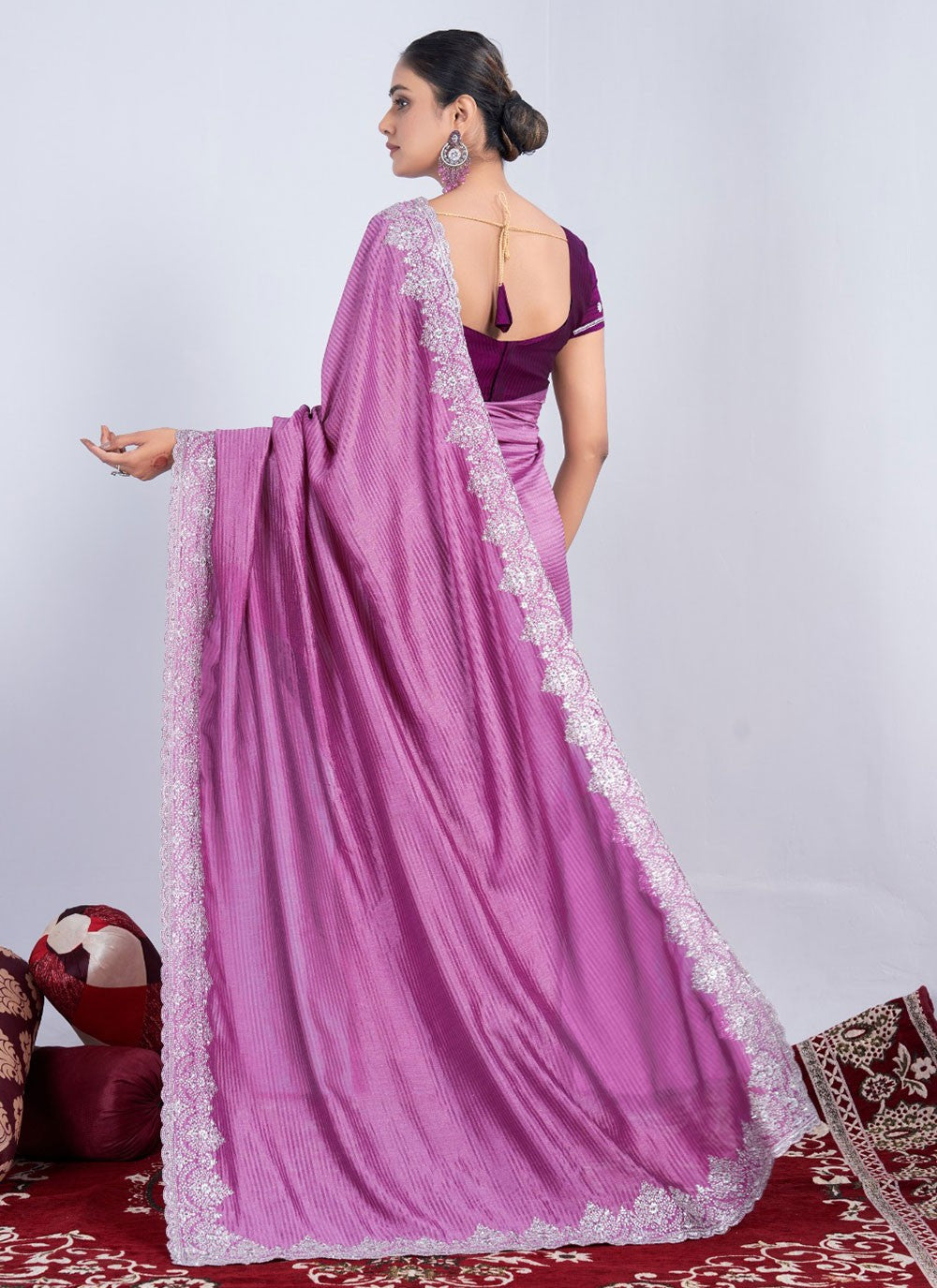 Classic Weaving Zari Rangoli Saree - S5711