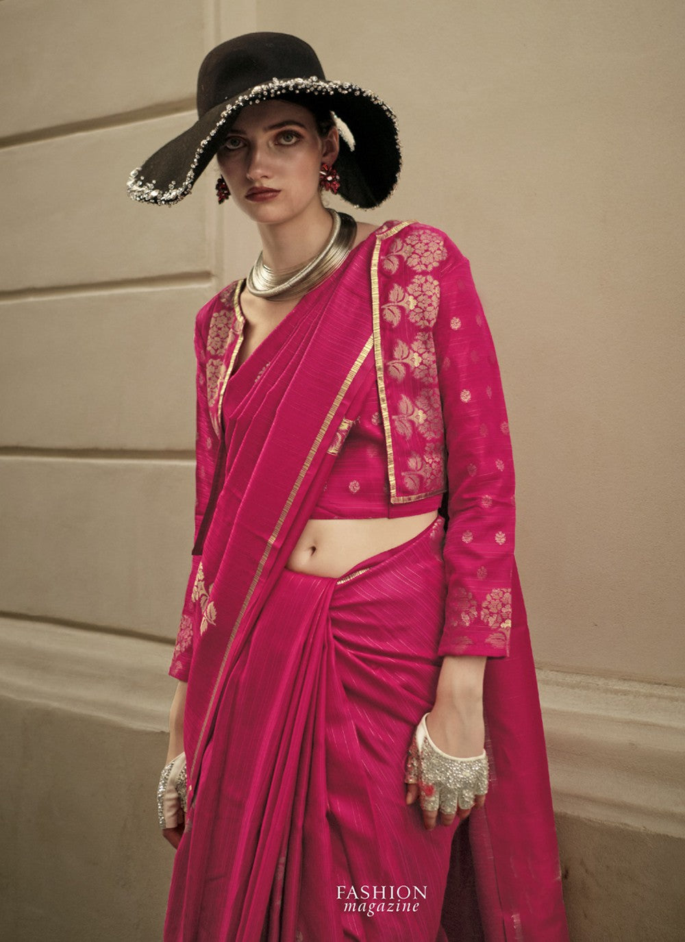 Trendy Weaving Zari Satin Saree - S3598