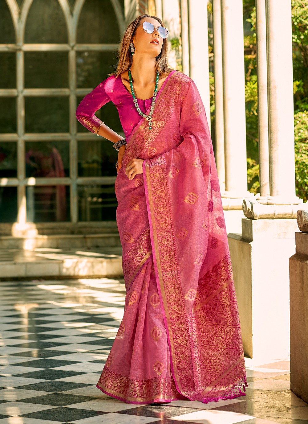 Classic Weaving Zari Tussar Silk Saree - S6021