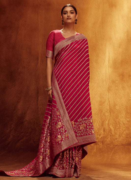 Classic Woven Viscose Saree - S4393