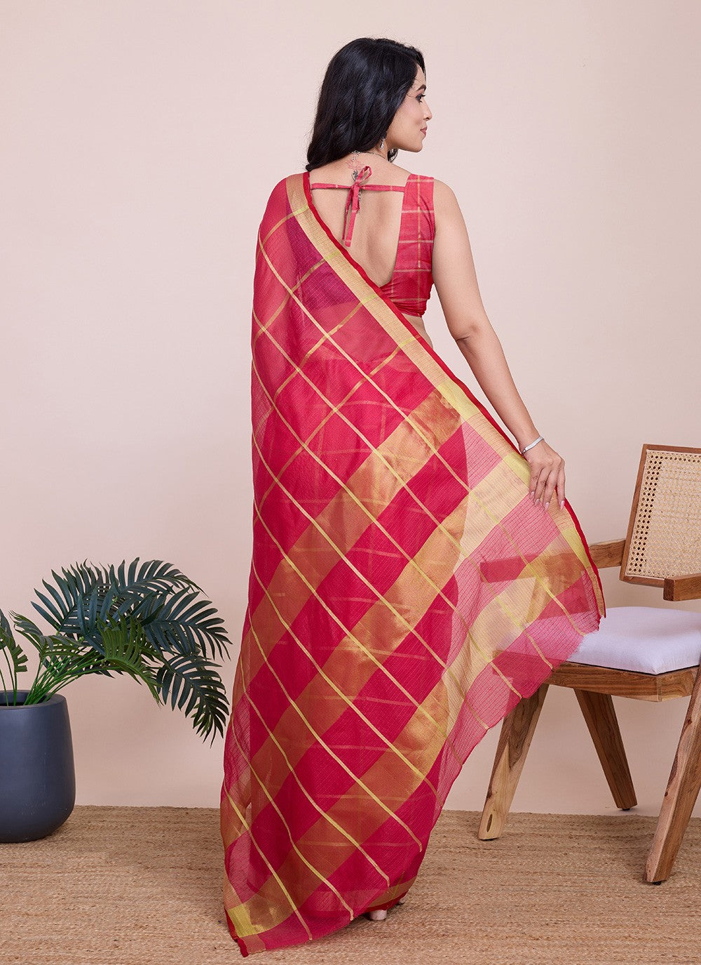 Classic Weaving Zari Kota Doriya Saree - S7921