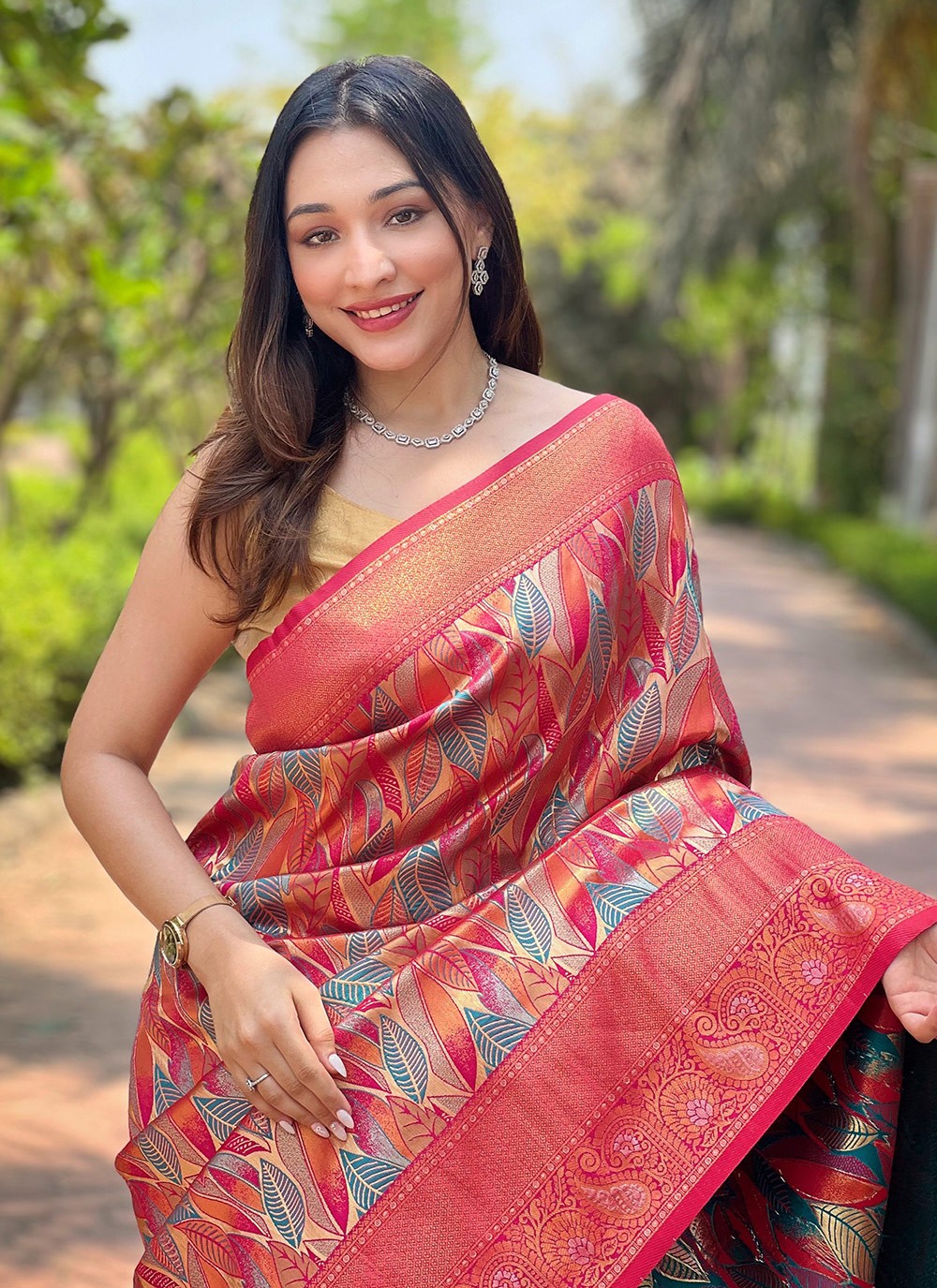 Traditional Weaving Zari Silk Saree - S6365