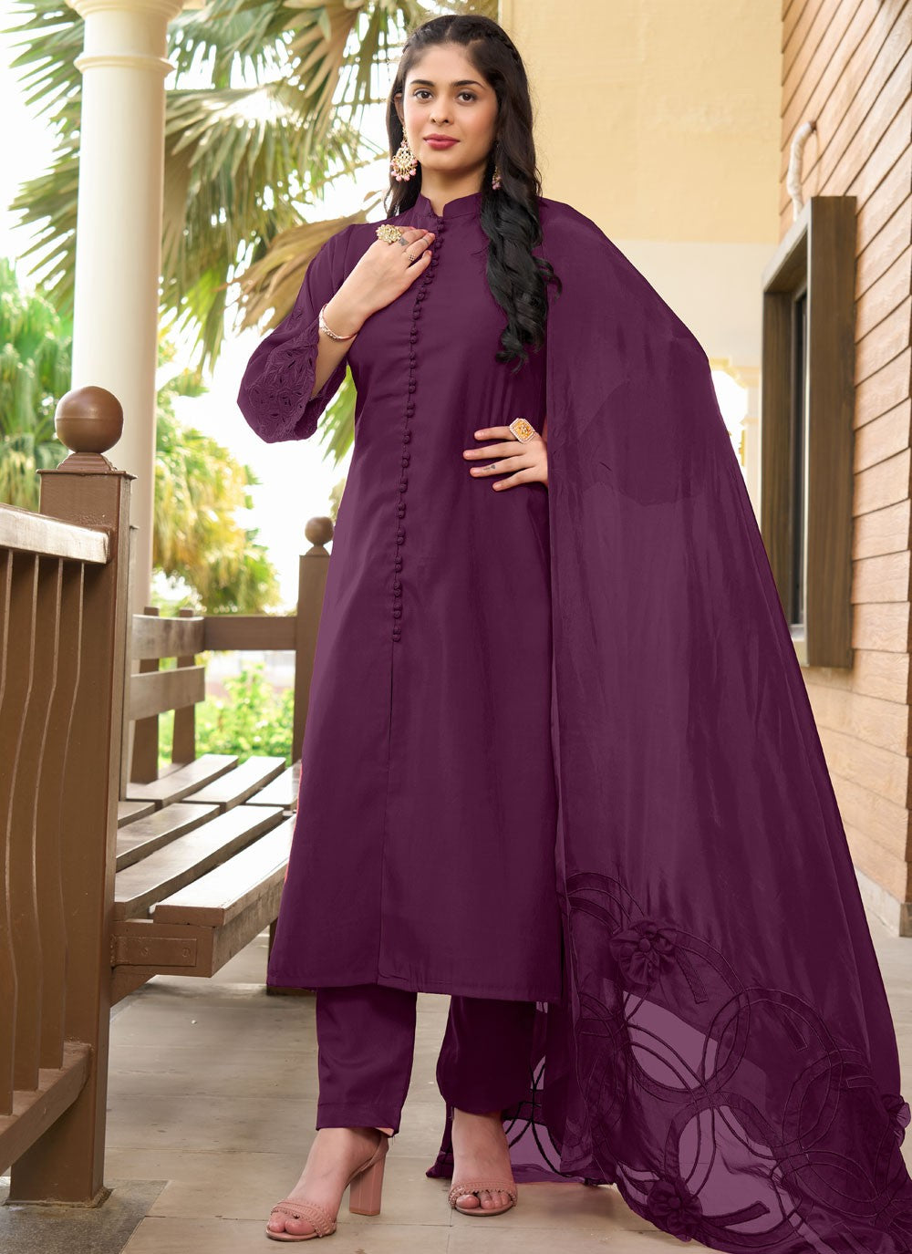 Art Silk Salwar Suit - T3746