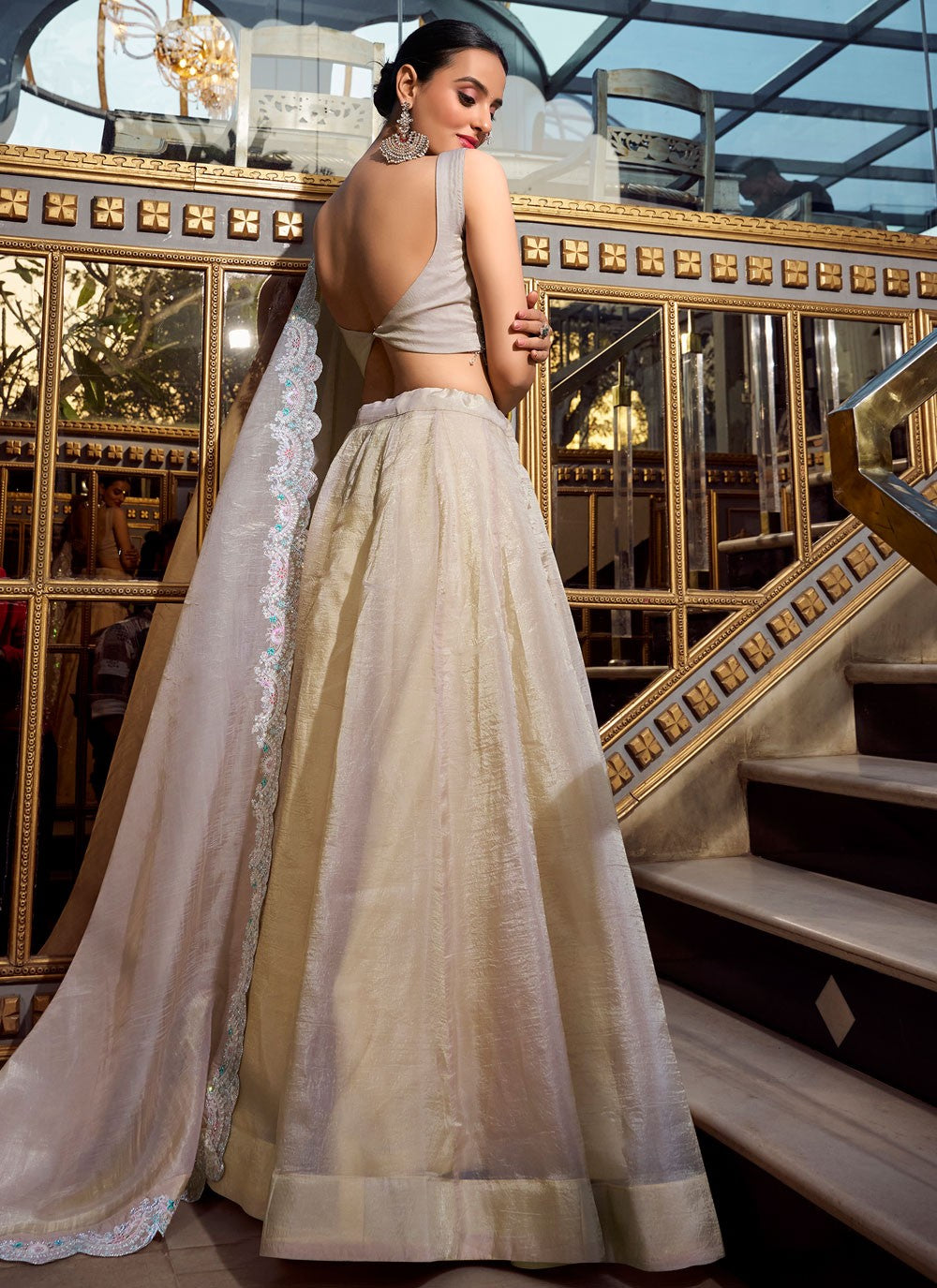 Crush Ceremonial, Festival, Mehandi & Sangeet A - Line Lehenga L3646