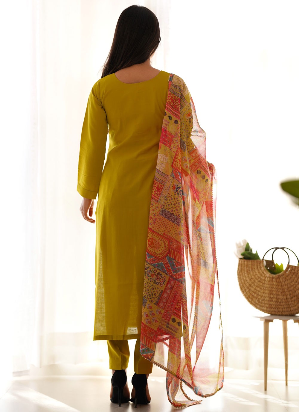 Pant Style Suit Plain Green T7637