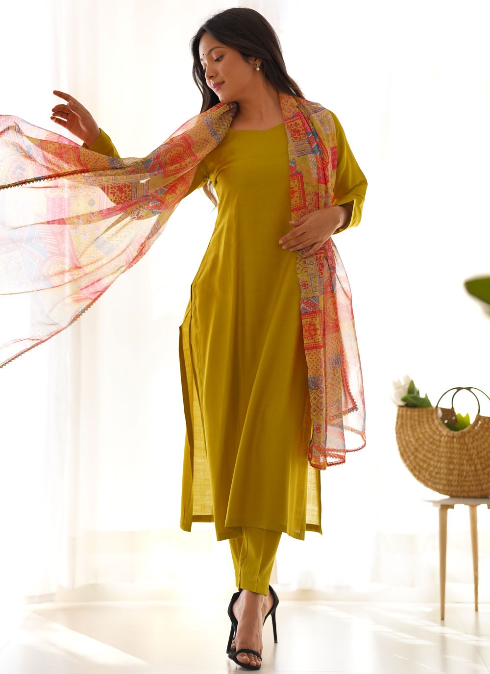 Pant Style Suit Plain Green T7637