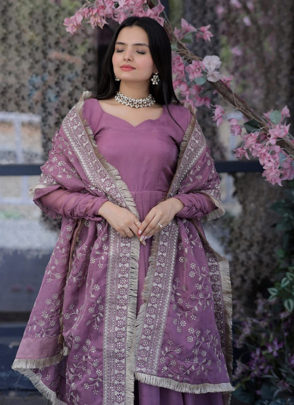 Silk Salwar Suit - T1162