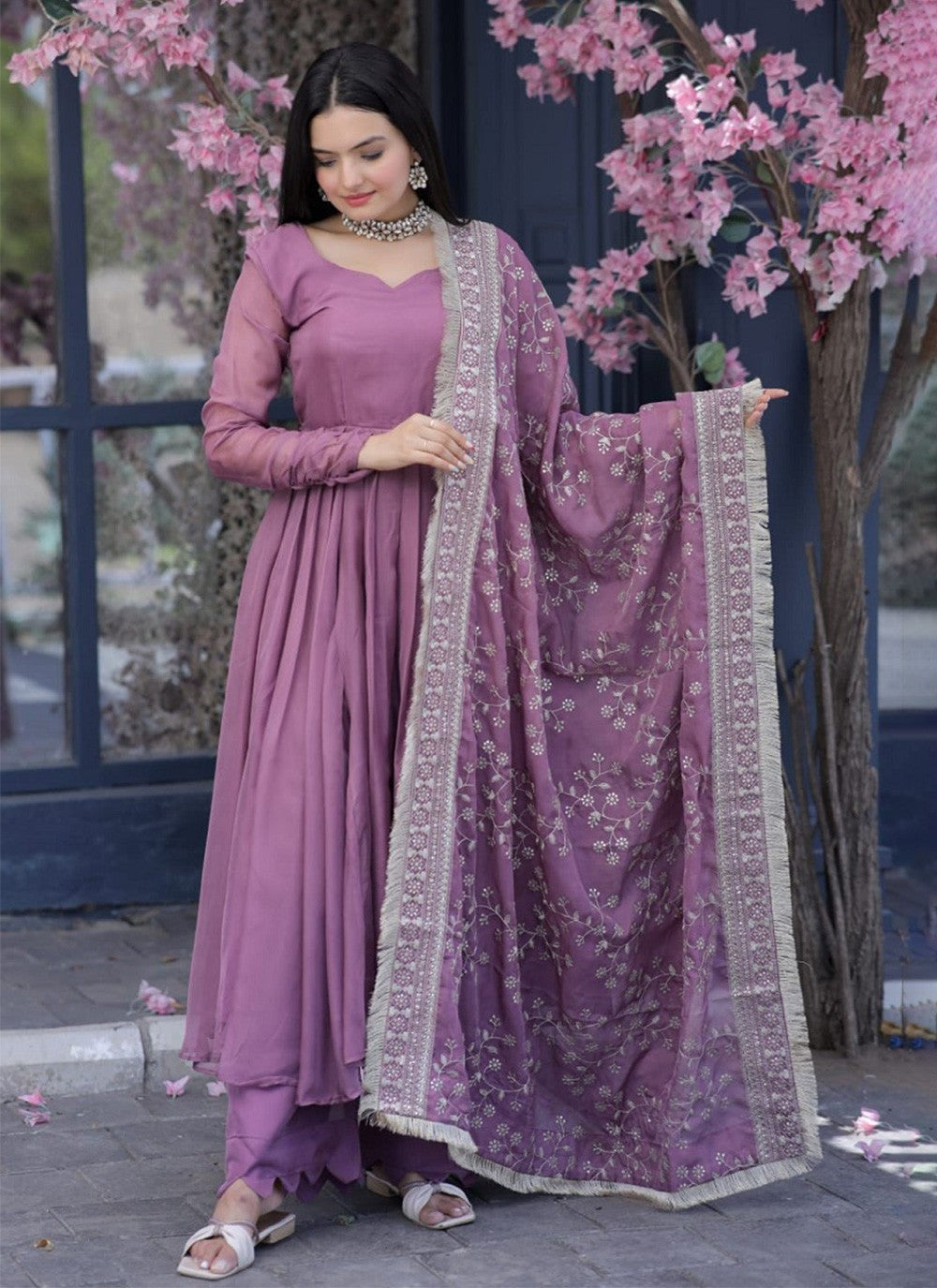 Silk Salwar Suit - T1162