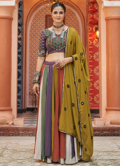 Plain Rayon, Viscose Readymade Lehenga Choli - L2205