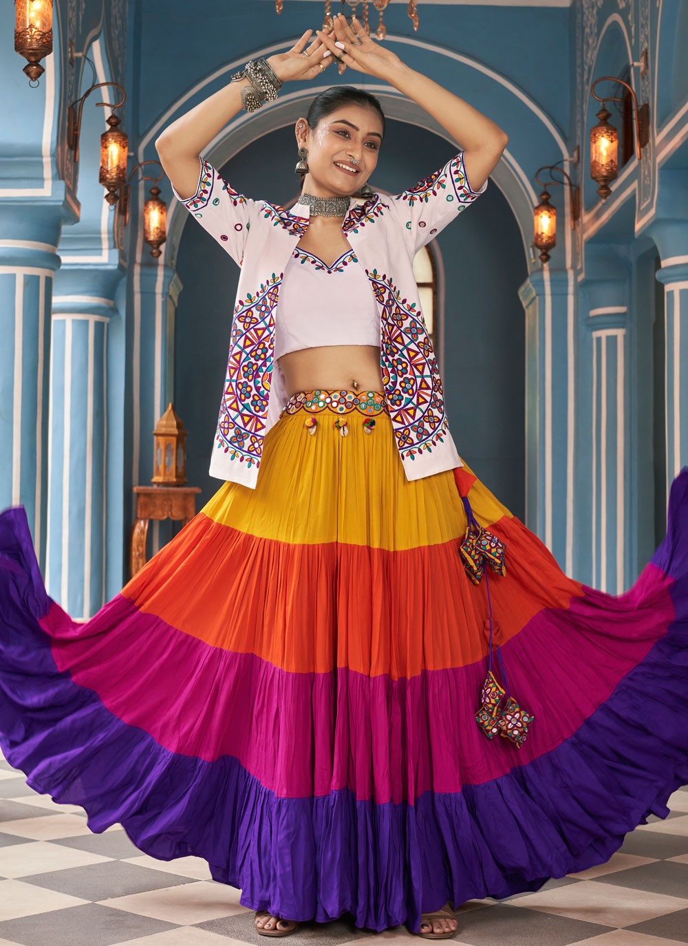 Plain Viscose Readymade Lehenga Choli - L2355