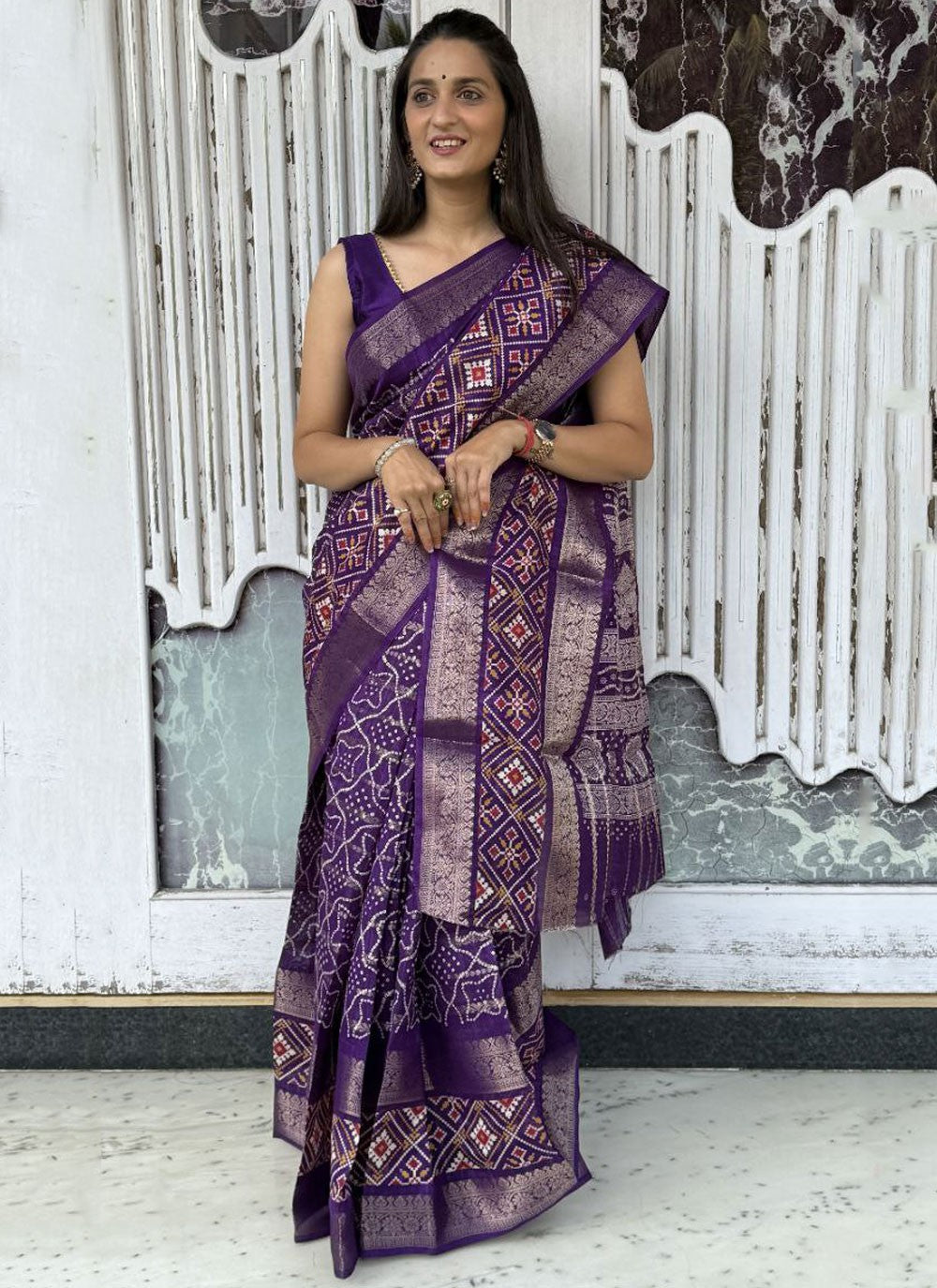 Printed, Weaving Zari Cotton Silk Saree - S11784