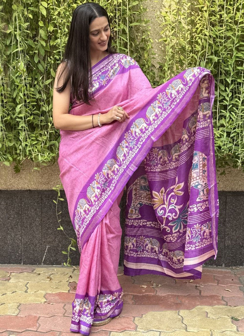 Printed Crepe Silk Saree - S11753