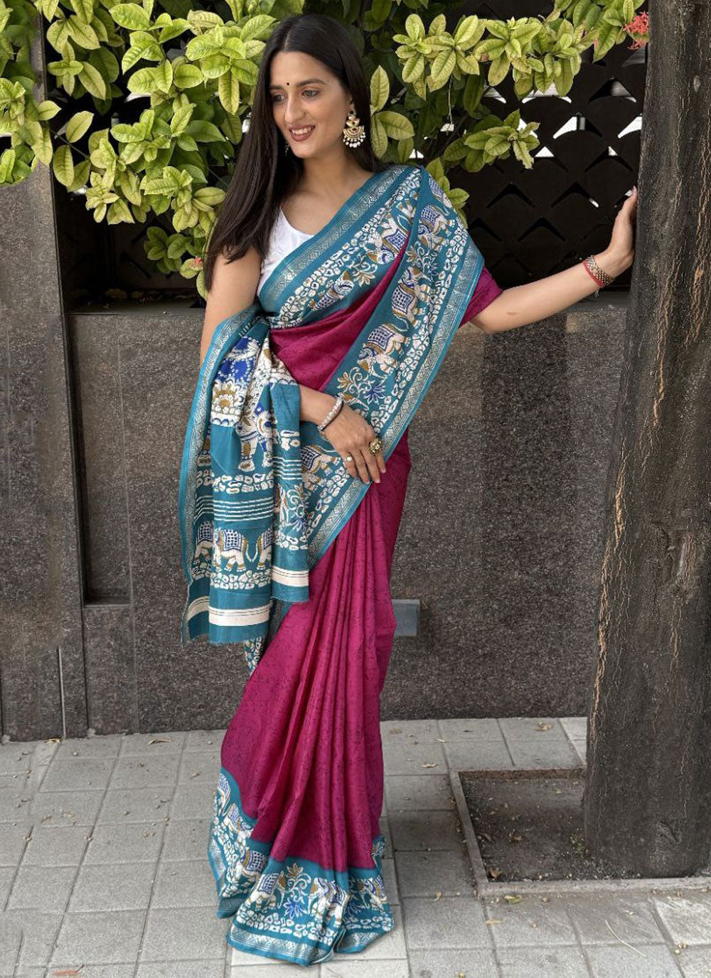 Printed Crepe Silk Saree - S11753