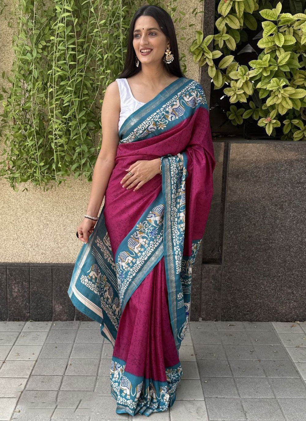 Printed Crepe Silk Saree - S11753