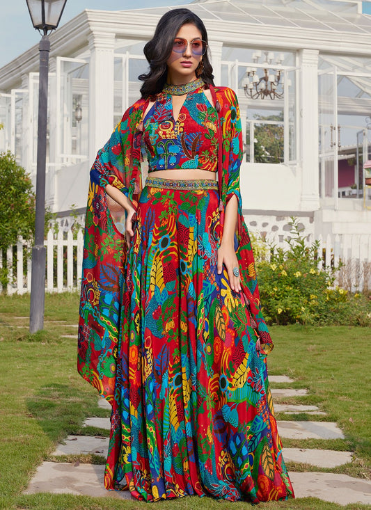 Salwar Suit Printed Multi Colour Georgette T5561