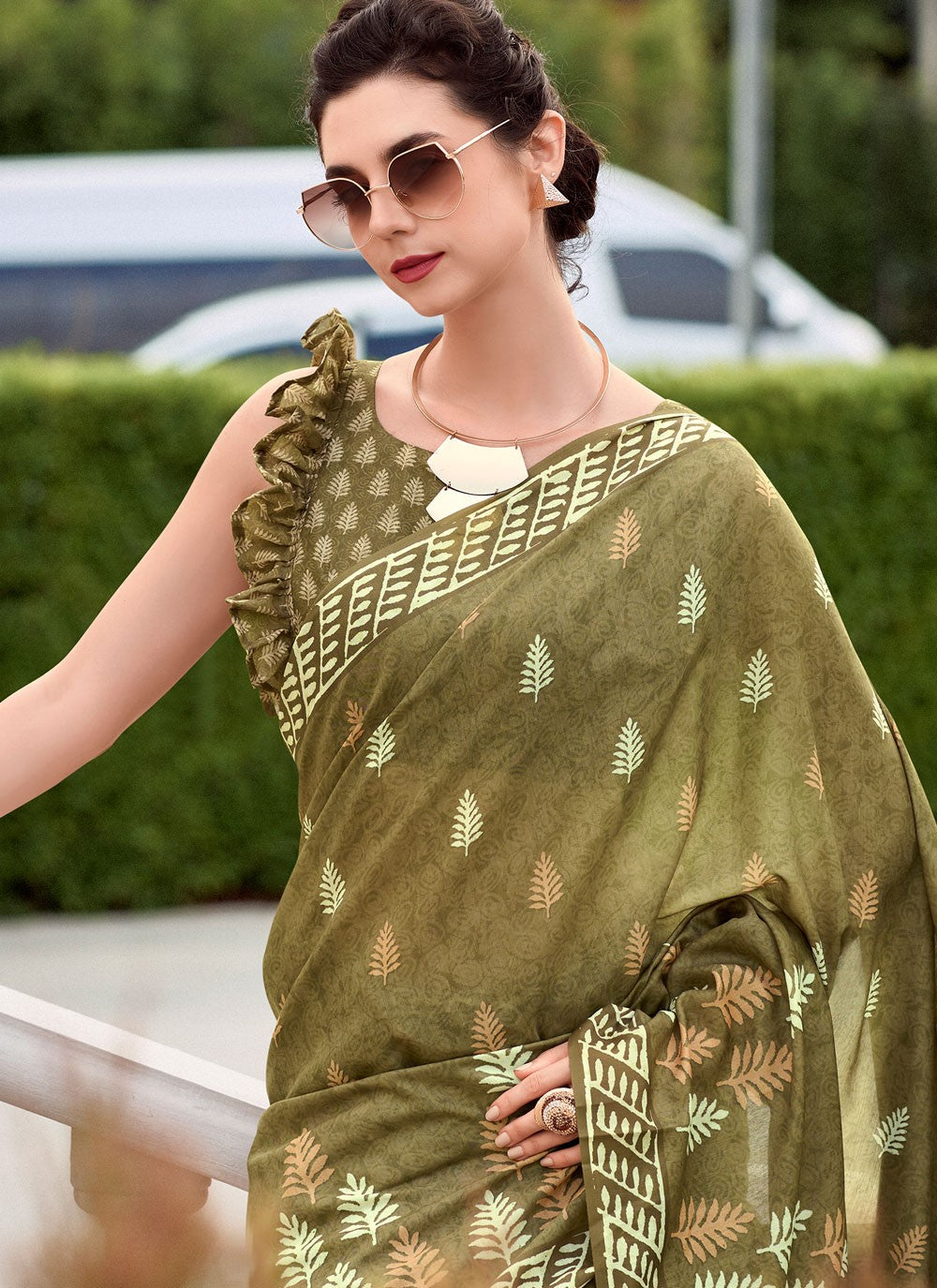 Classic Printed Silk Saree - S8140