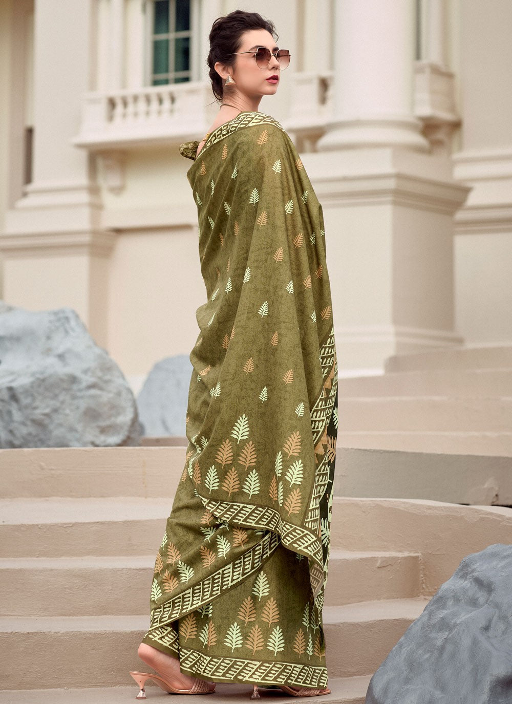 Classic Printed Silk Saree - S8140
