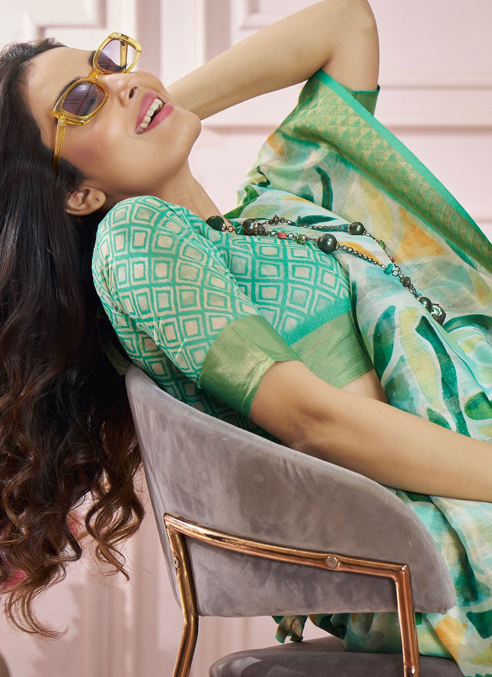 Classic Printed Silk Saree - S8693