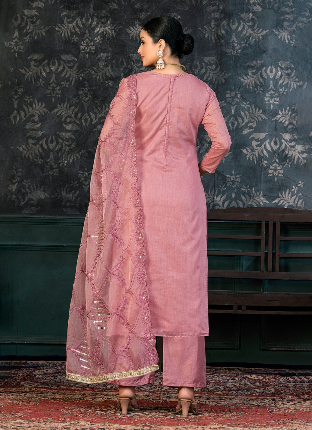 Organza Salwar Suit - T1361