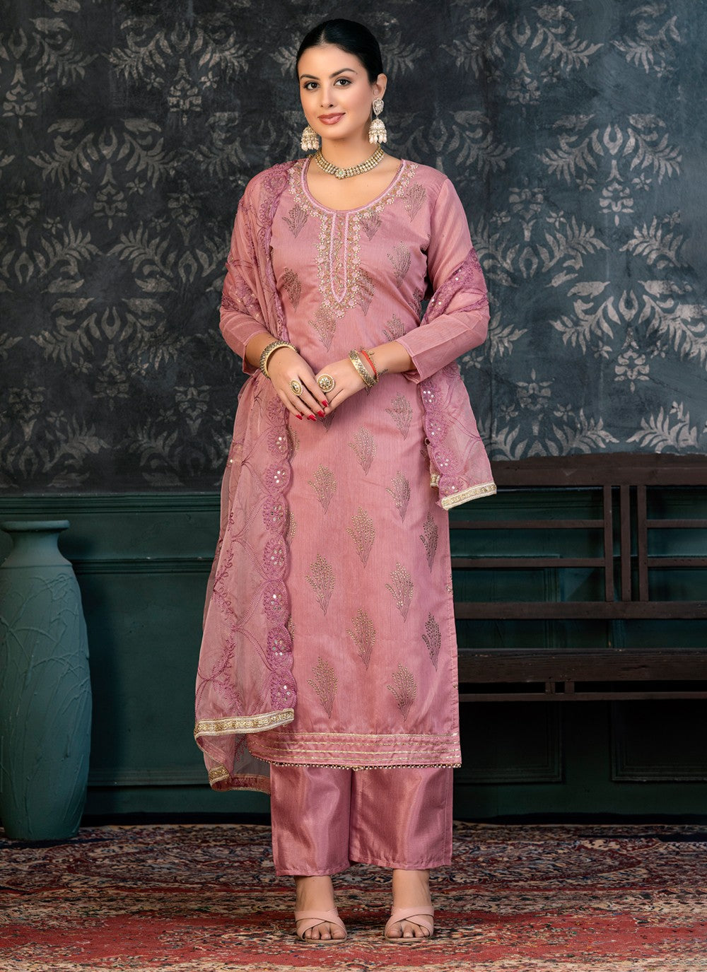 Organza Salwar Suit - T1361