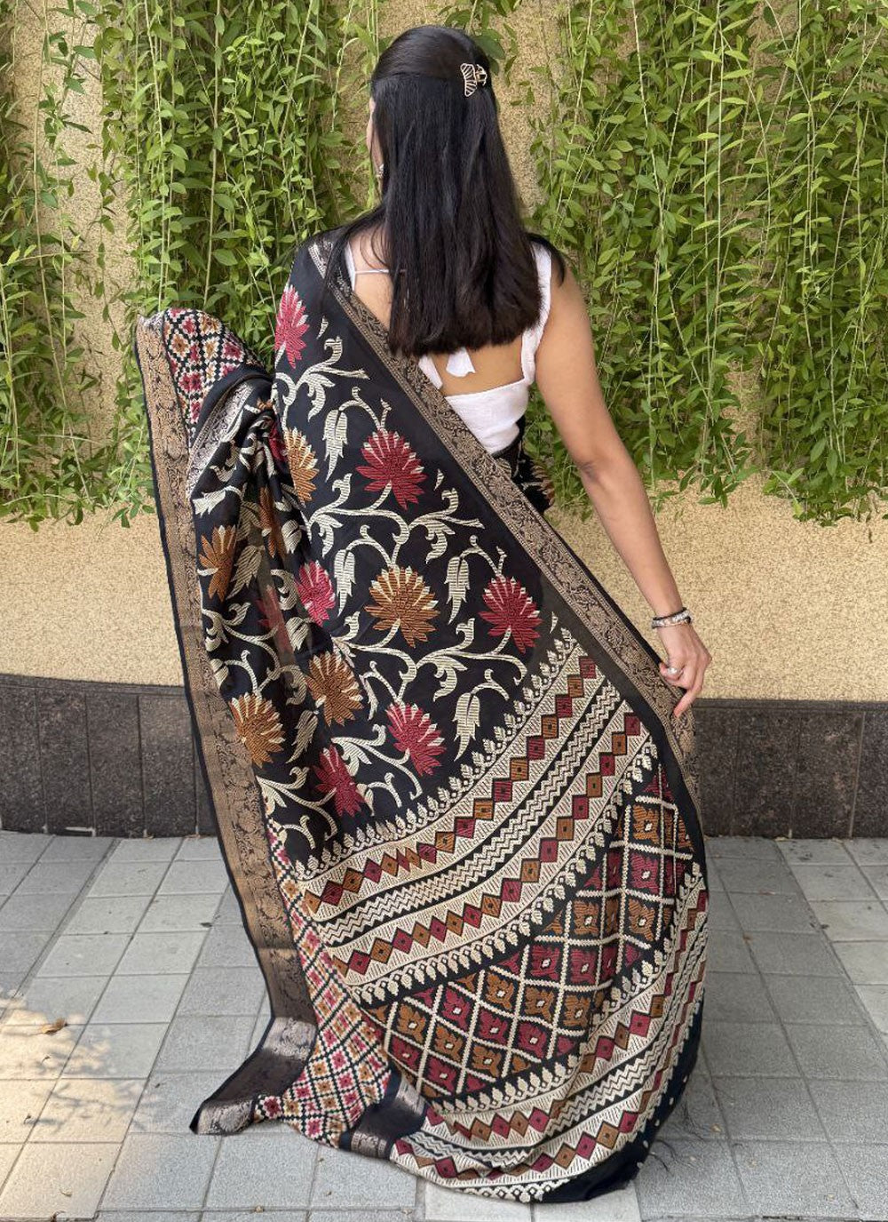 Printed, Weaving Zari Pure Dola Saree - S11976