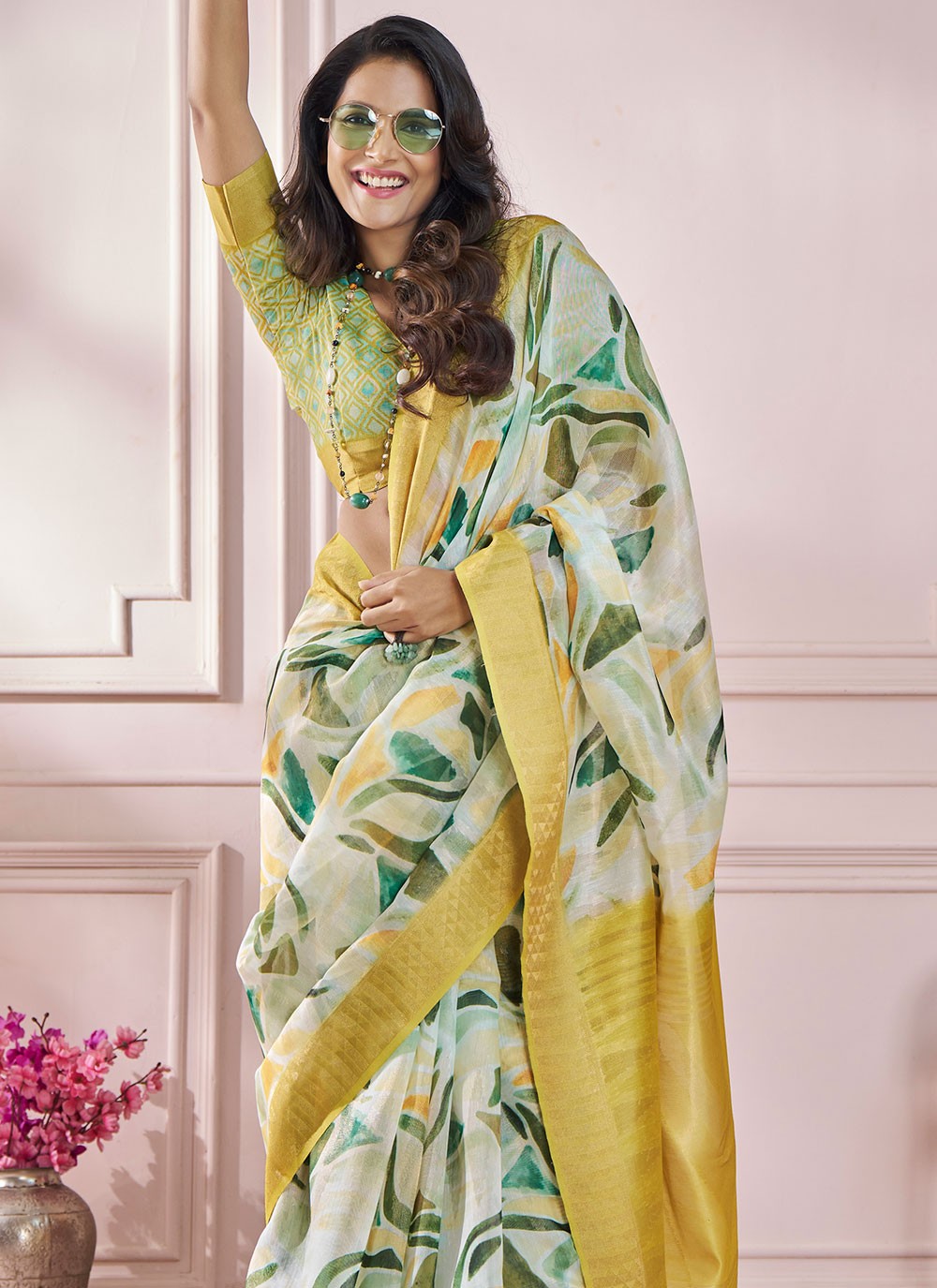 Classic Printed Silk Saree - S8693