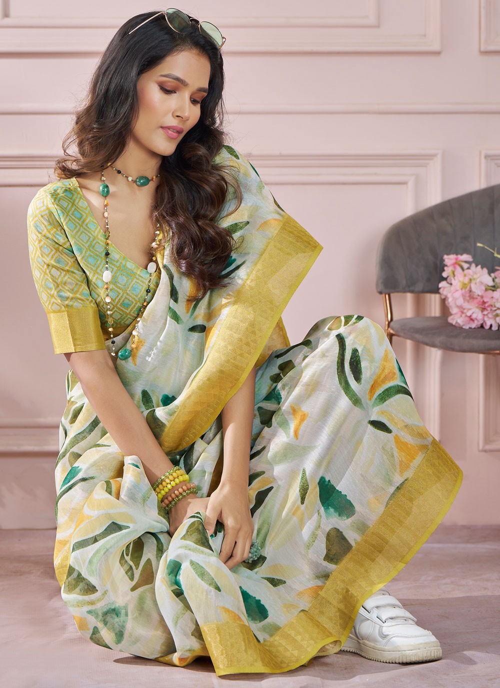 Classic Printed Silk Saree - S8693