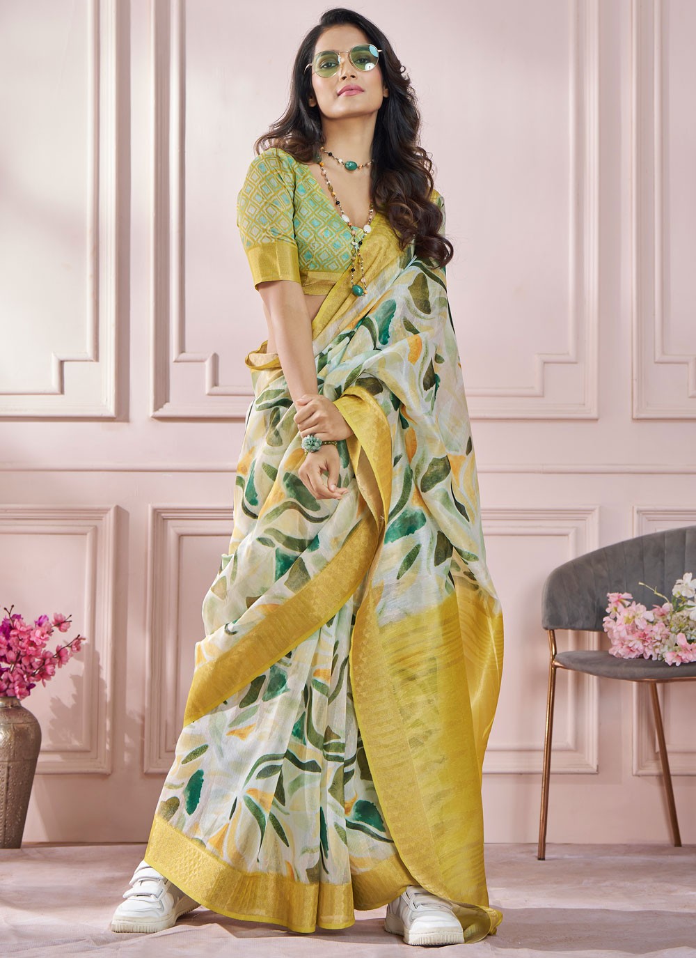 Classic Printed Silk Saree - S8693
