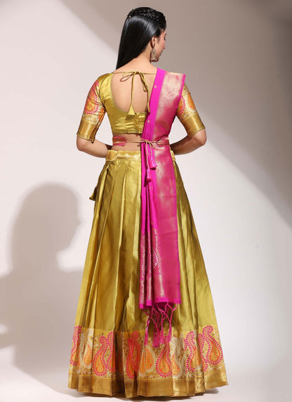 Printed Silk A - Line Lehenga - L2458