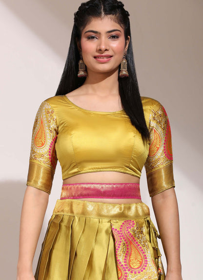 Printed Silk A - Line Lehenga - L2458