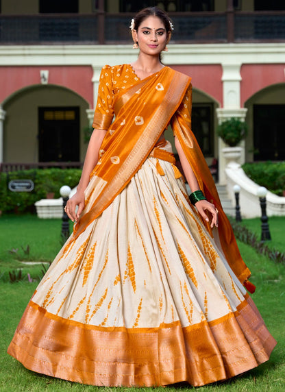 Printed Silk A - Line Lehenga - L2577