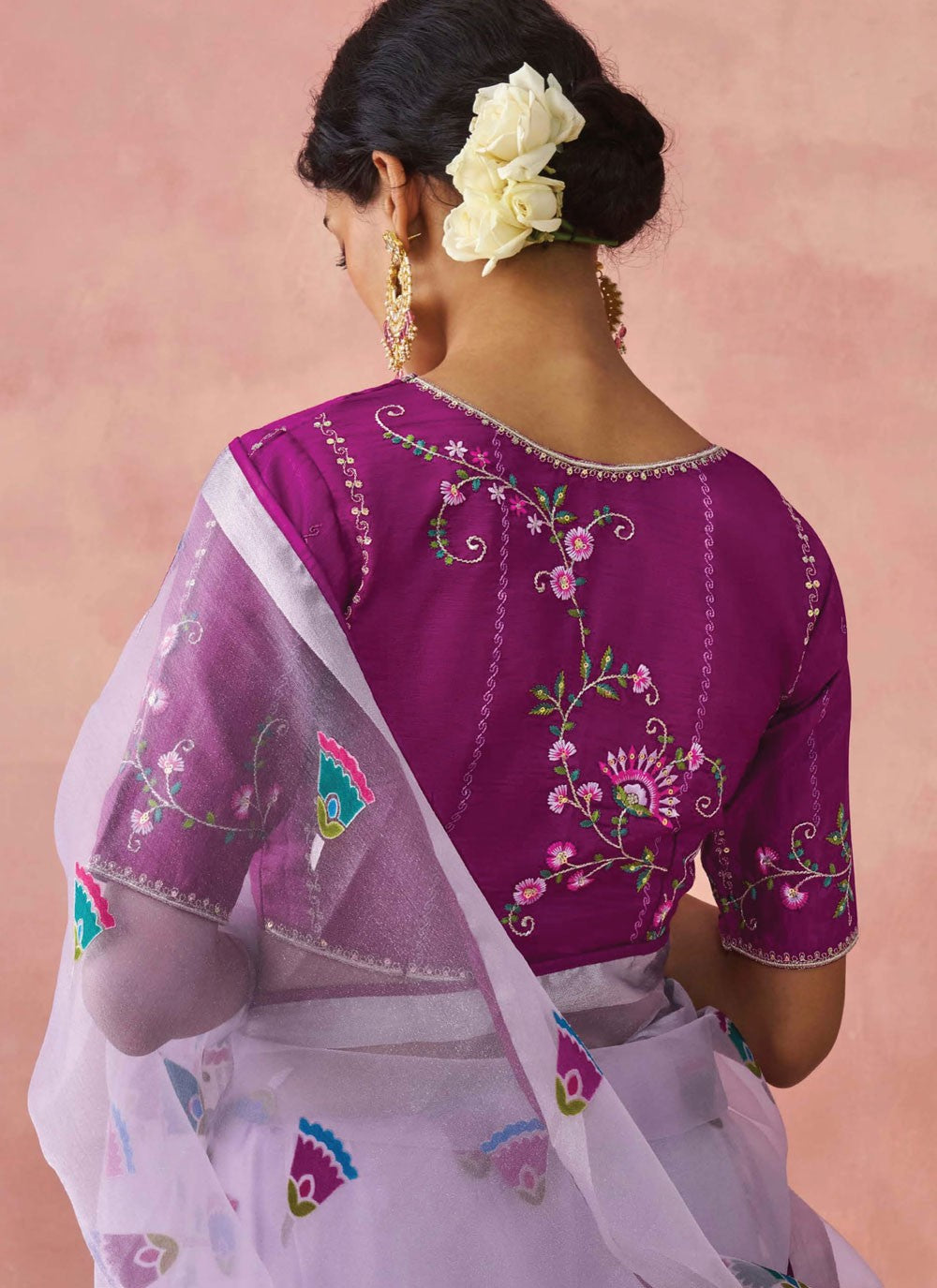 Classic Printed Brasso Saree - S7431