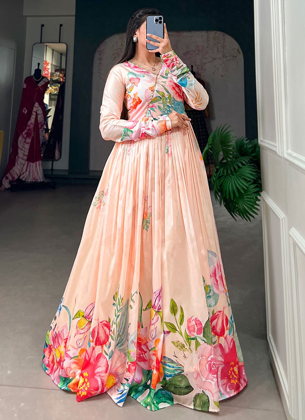 Tussar Silk Gown - G1321