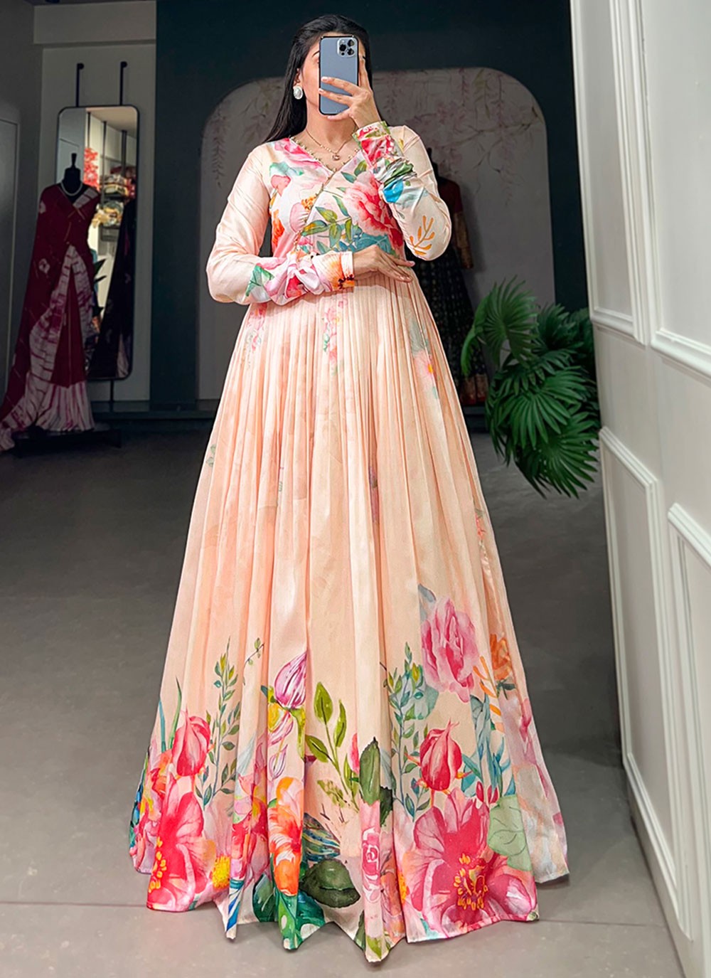 Tussar Silk Gown - G1321