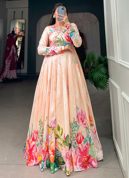 Tussar Silk Gown - G1321