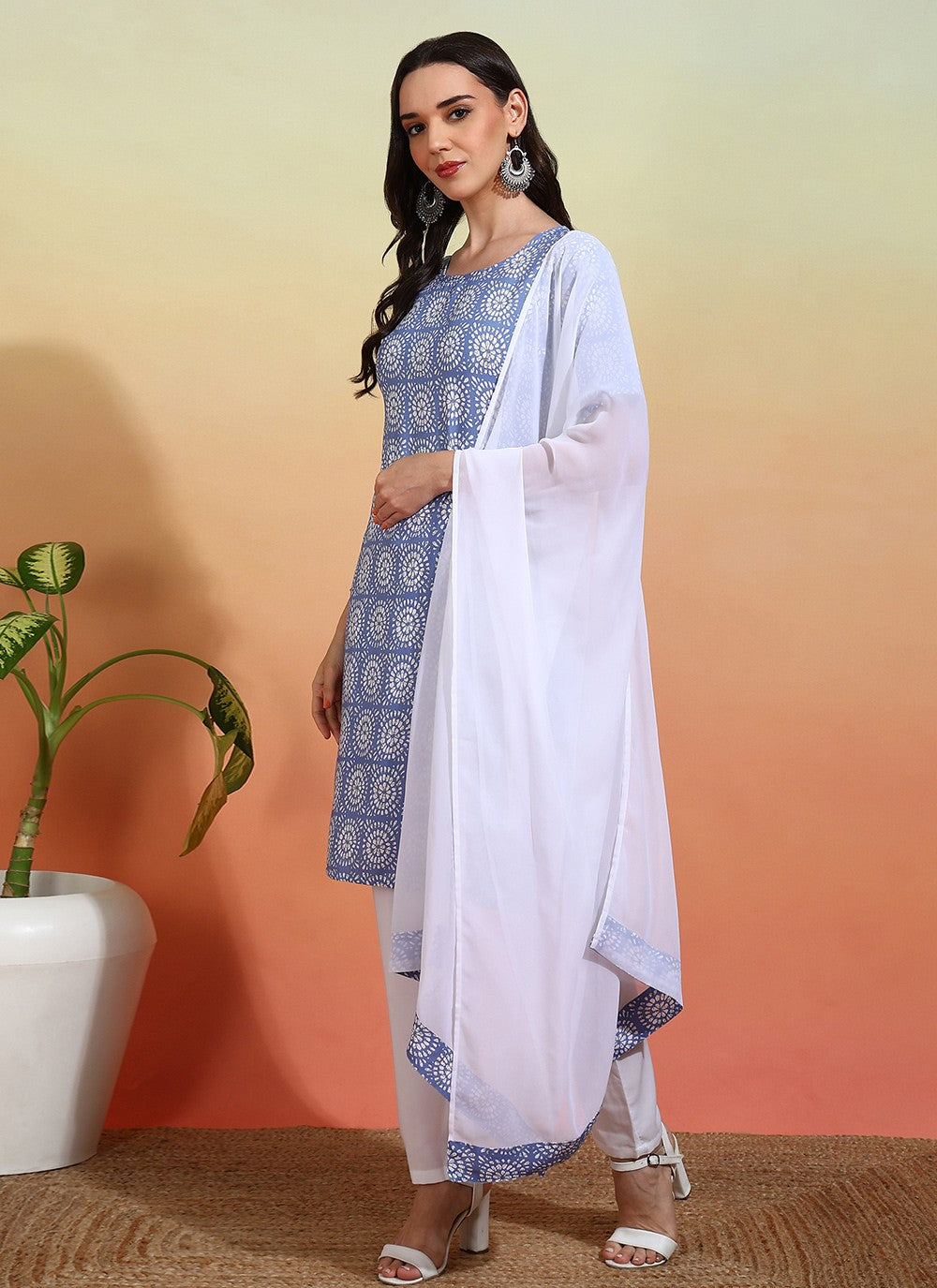 Archive Printed 316235 Aqua Blue T6667