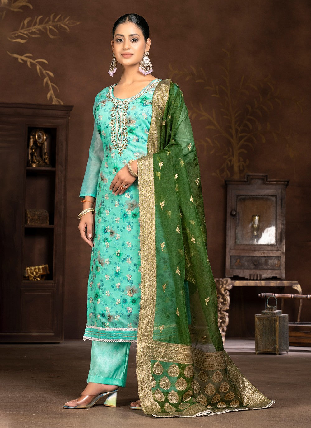 Art Silk Salwar Suit - T1990