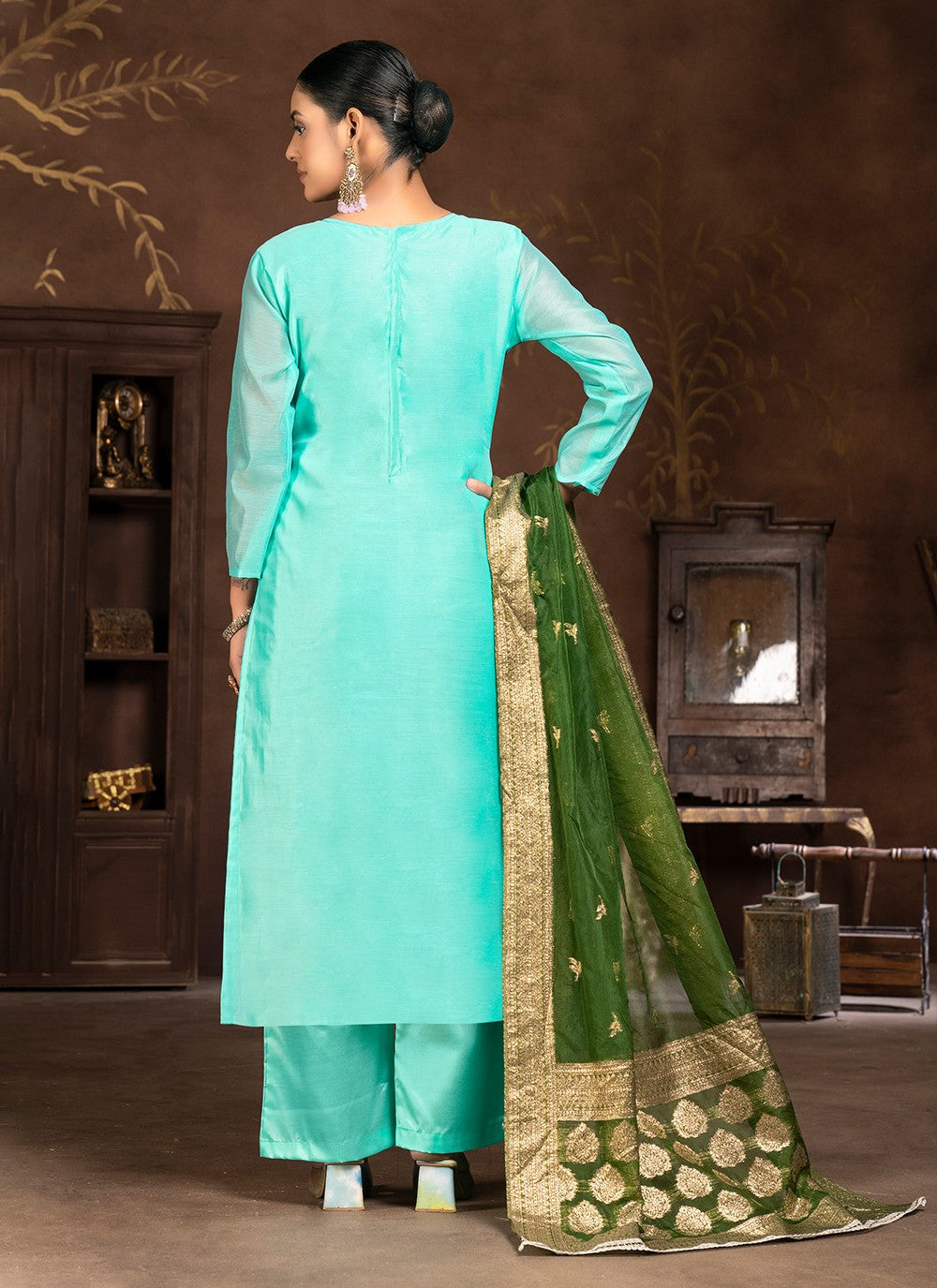 Art Silk Salwar Suit - T1990
