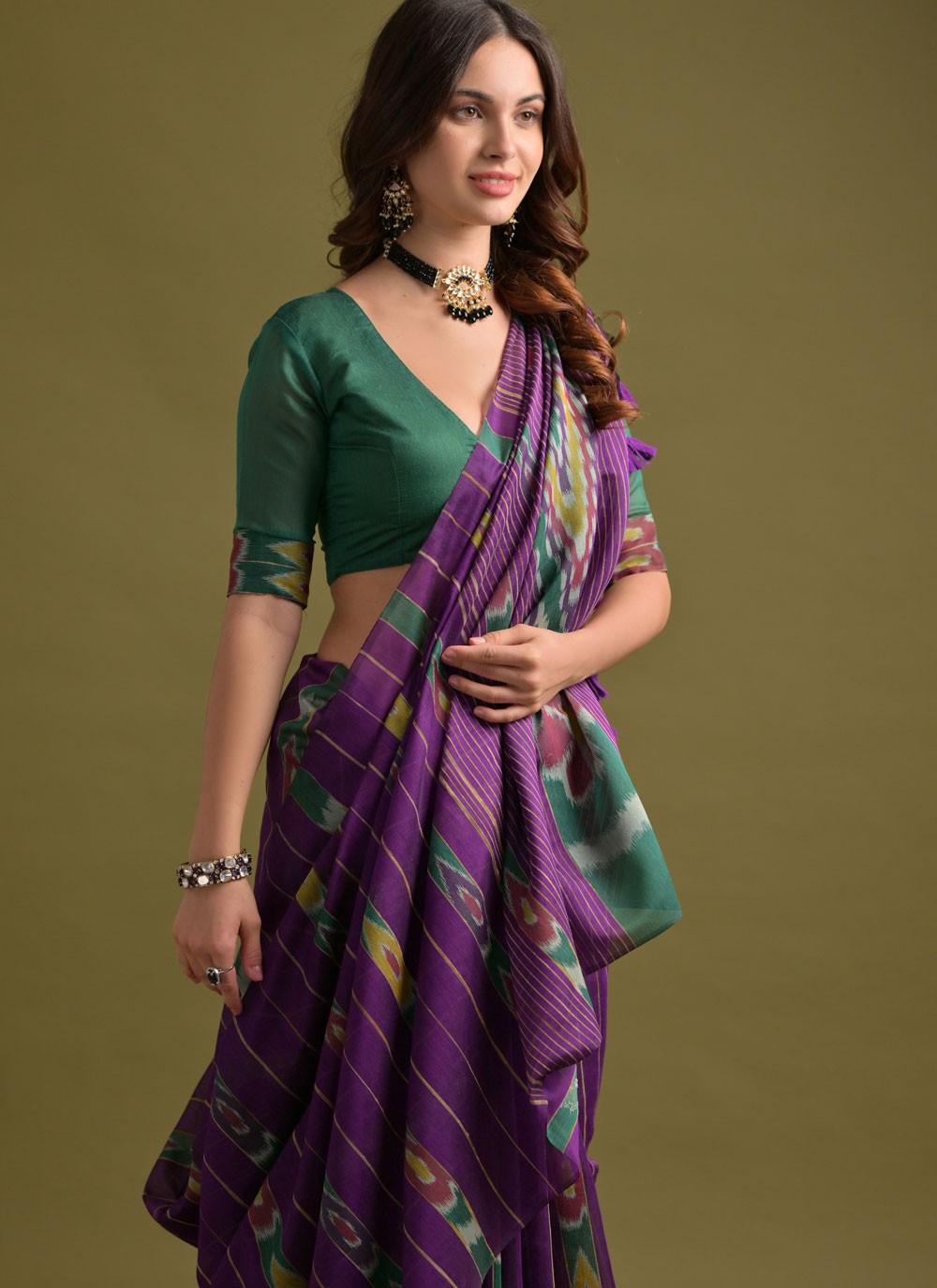 Printed Soft Cotton Saree - S11904