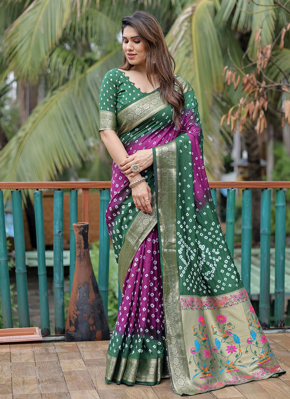 Contemporary Printed Silk Saree - S8616