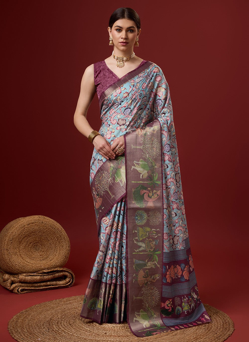 Casual Printed Cotton Saree - S6130