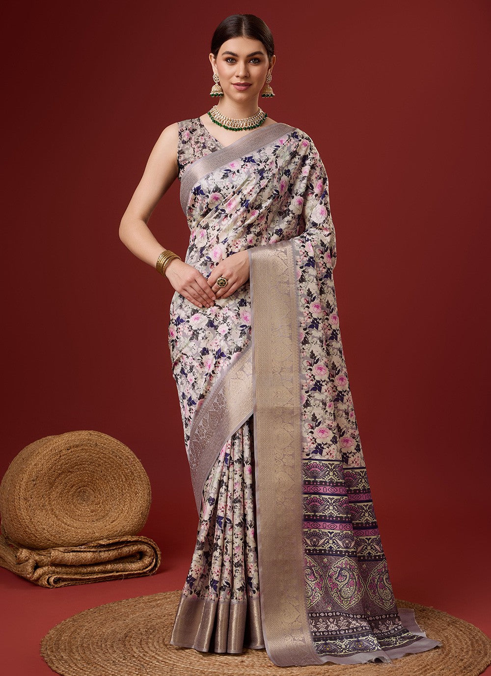 Casual Printed Cotton Saree - S6161