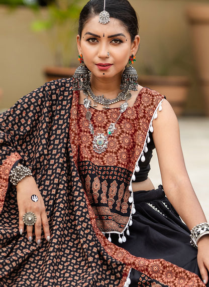 Printed Cotton Readymade Lehenga Choli - L2498