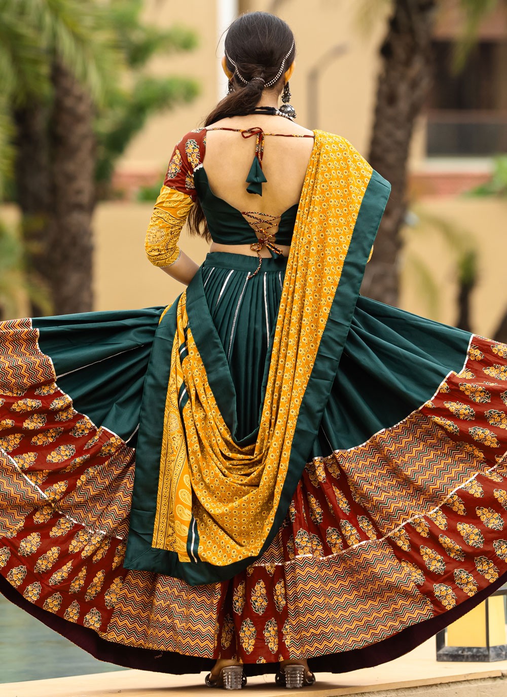 Printed Cotton Readymade Lehenga Choli - L2498