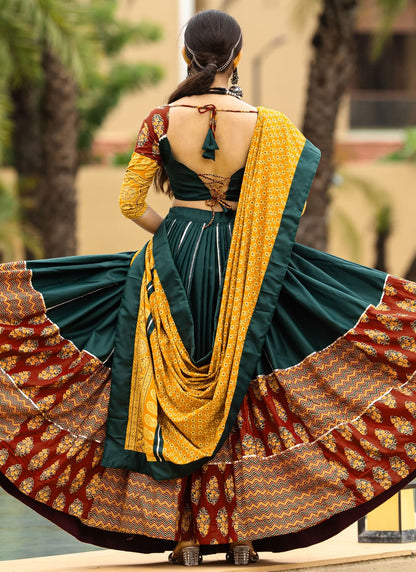 Printed Cotton Readymade Lehenga Choli - L2498