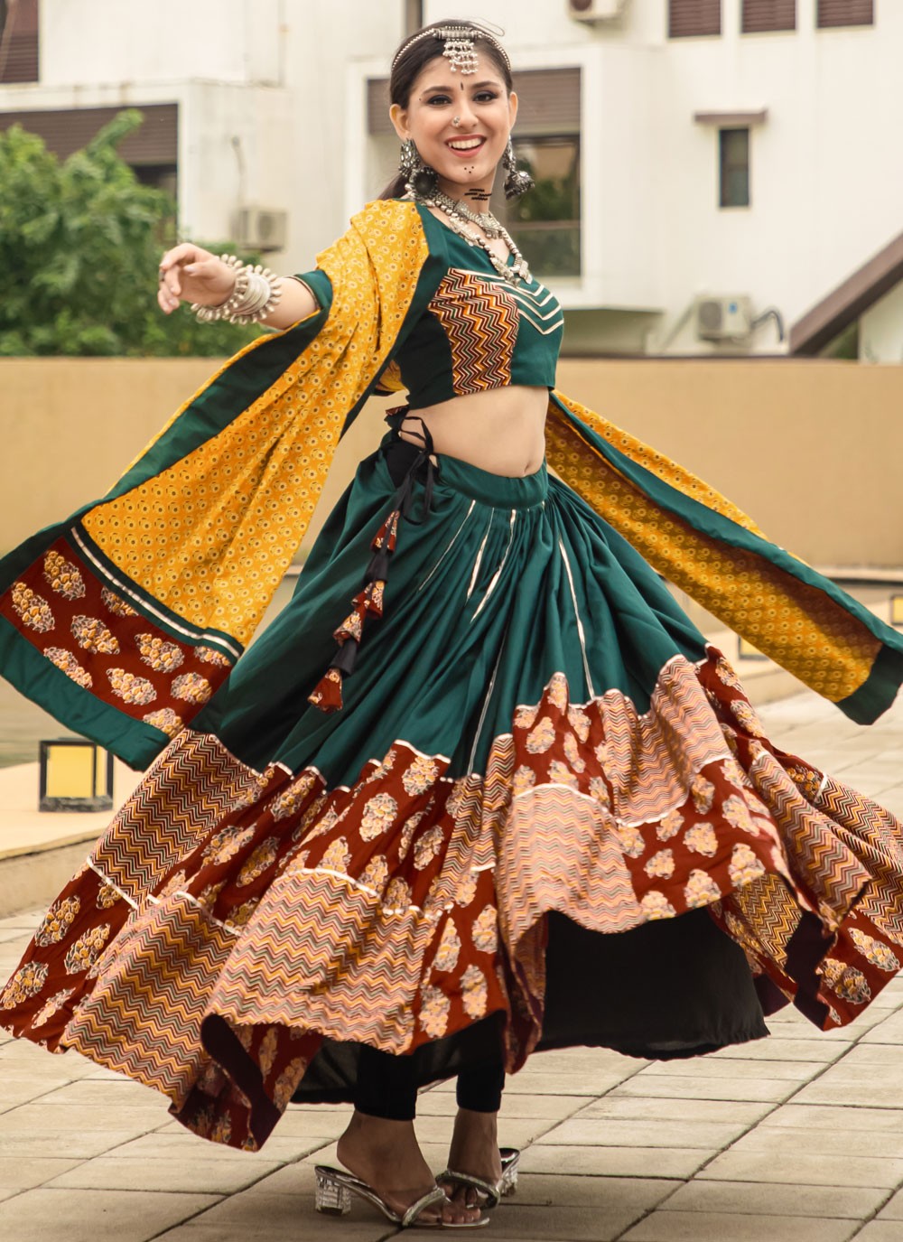 Printed Cotton Readymade Lehenga Choli - L2498
