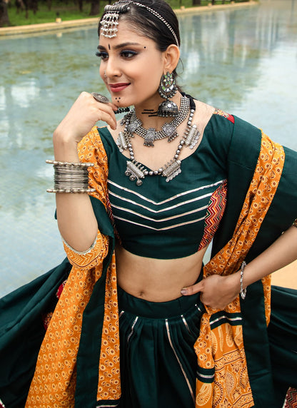 Printed Cotton Readymade Lehenga Choli - L2498