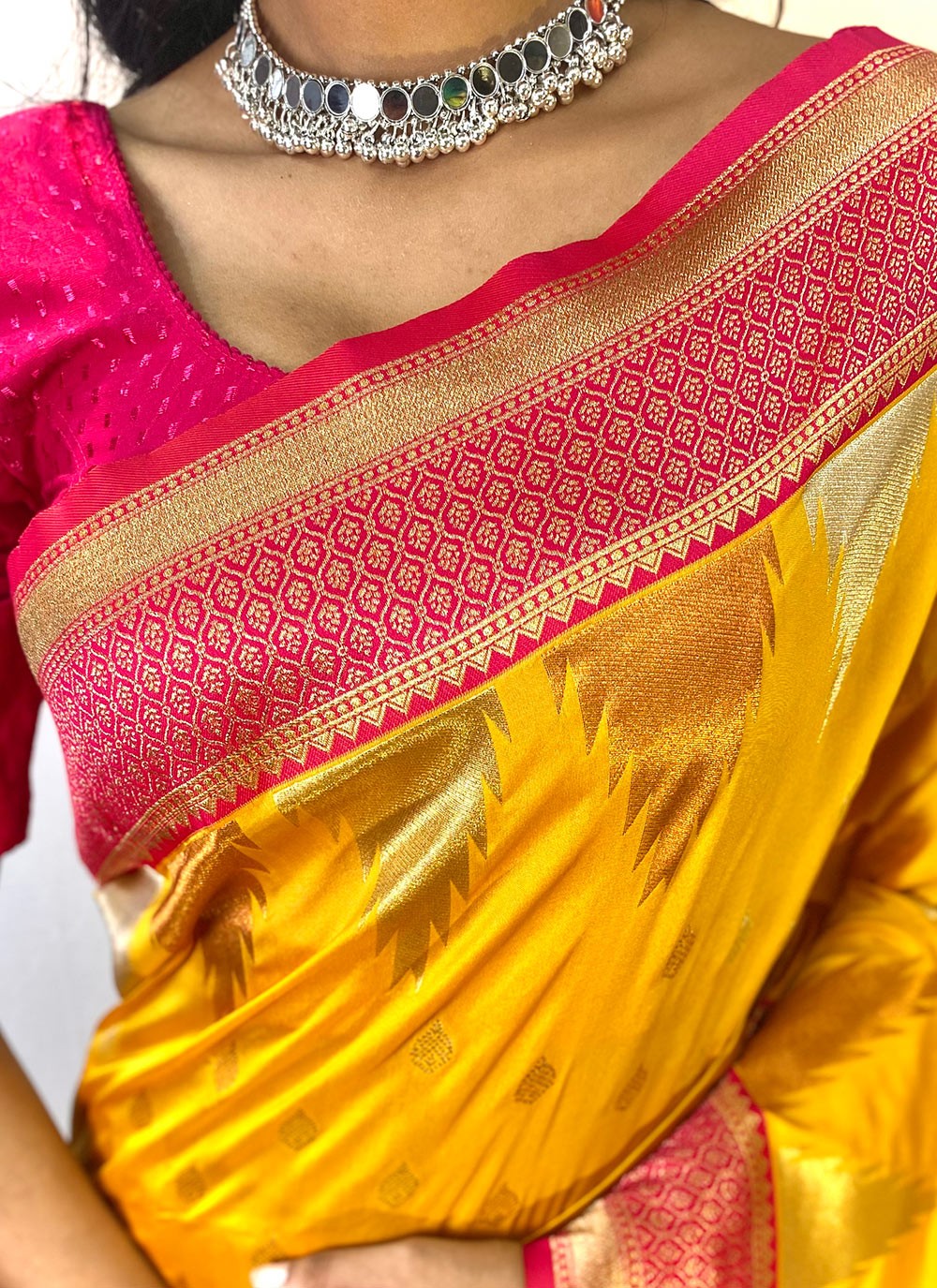 Traditional Printed Silk Saree - S8330