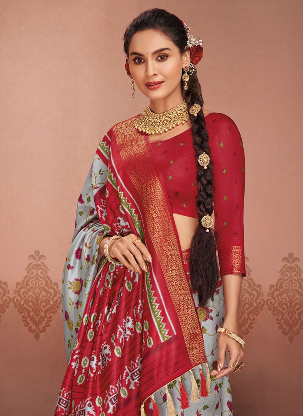 Classic Printed Silk Saree - S5577